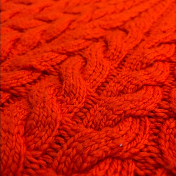 Sézane Vibrant Red Cable Knit Sweater, medium - Picture 3 of 3